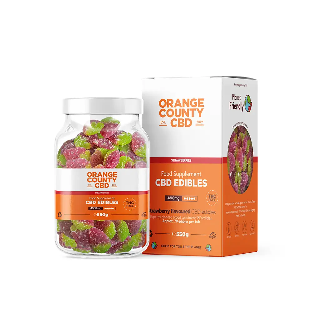 Orange County CBD Large 4800mg Strawberry Gummies