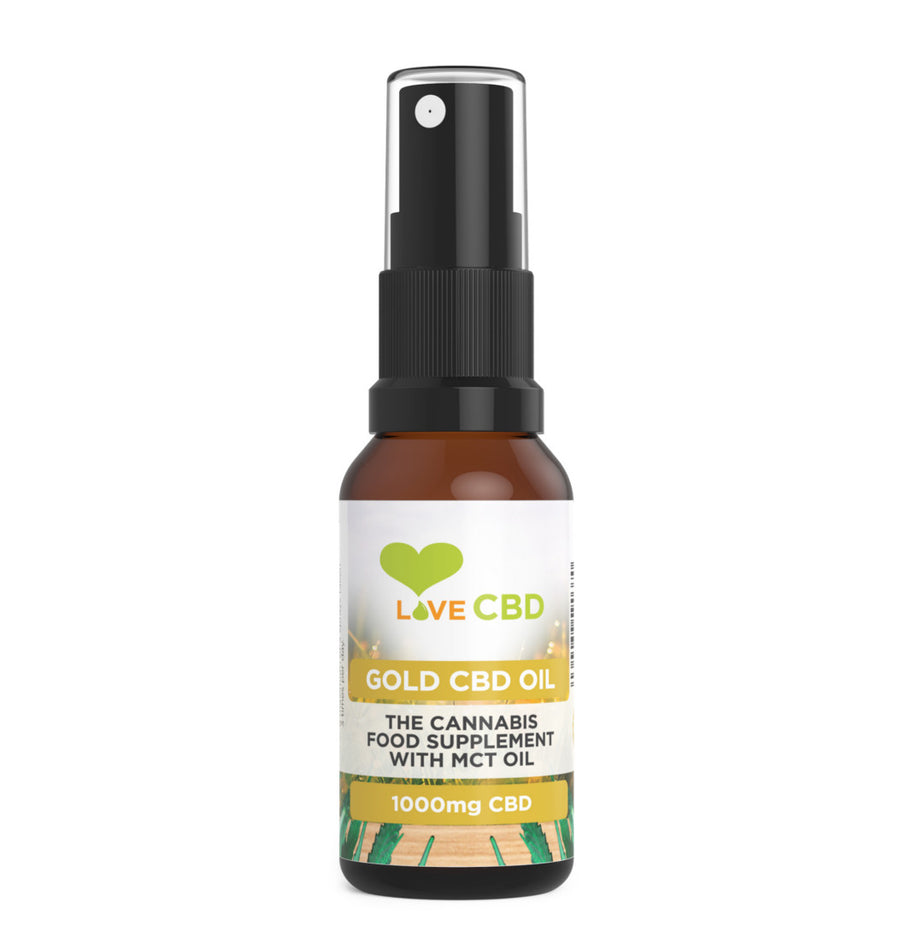 Love CBD 1000mg Gold CBD Oil Spray 20ml