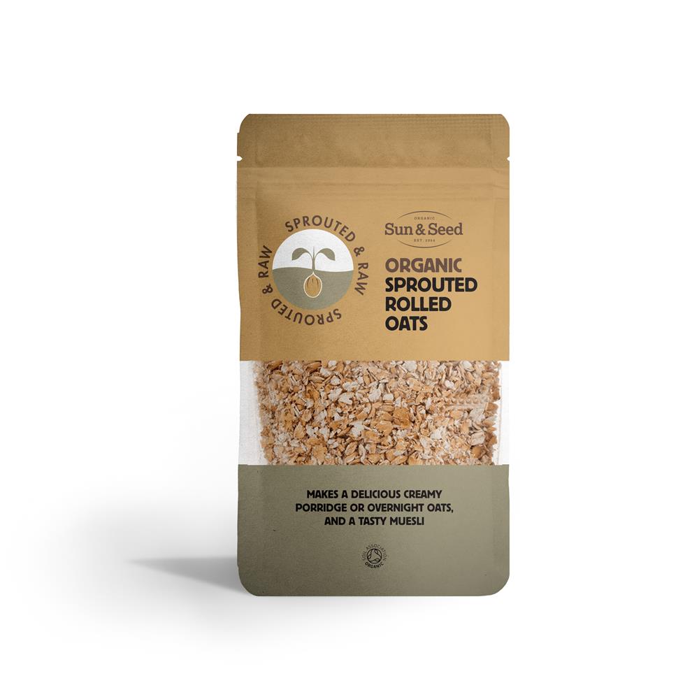 Sun & Seed Organic Sprouted & Raw Naked Rolled Oats 250g