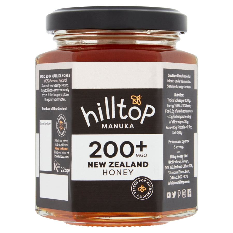 Hilltop Manuka MGO 200+ New Zealand Honey 225g
