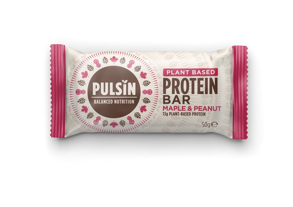 Pulsin Maple & Peanut Protein Snack Bar 50g - Pack of 18