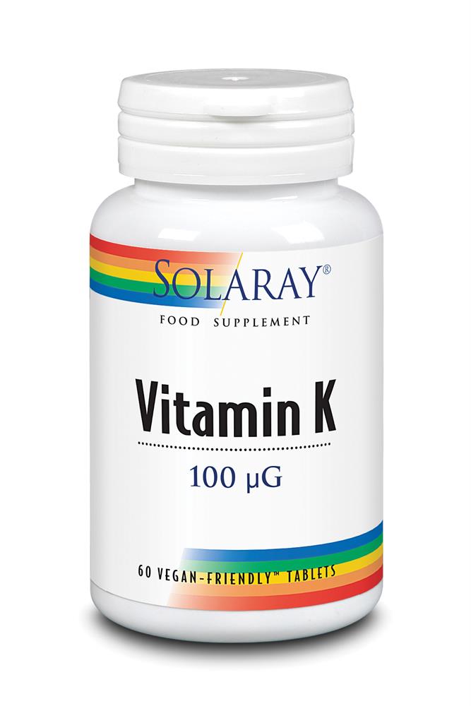 Solaray Vitamin K 100mcg - 60 Tablets