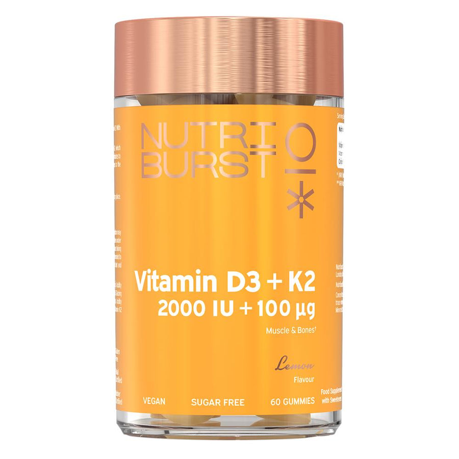 Nutriburst Vitamin D3 + K2 2000iu - 60 Lemon Gummies