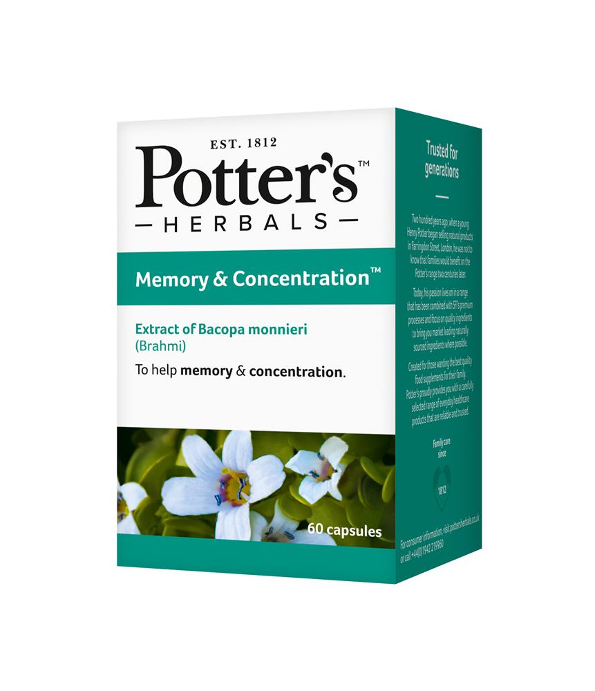 Potter's Herbals Memory & Concentration 60 Capsules
