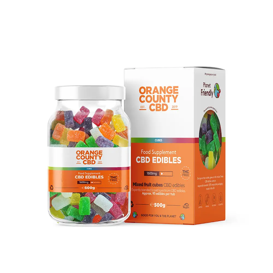 Orange County CBD Gummy Cubes - 1600mg