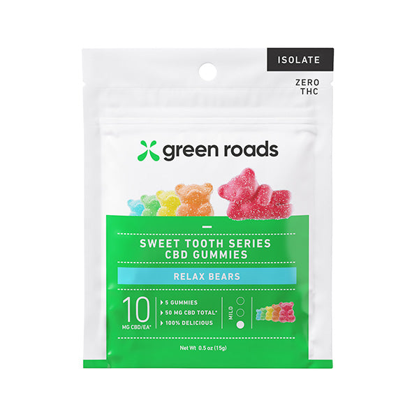 Green Roads Sweet Tooth Series Cbd Gummies Relax Bears 50mg 5pcs