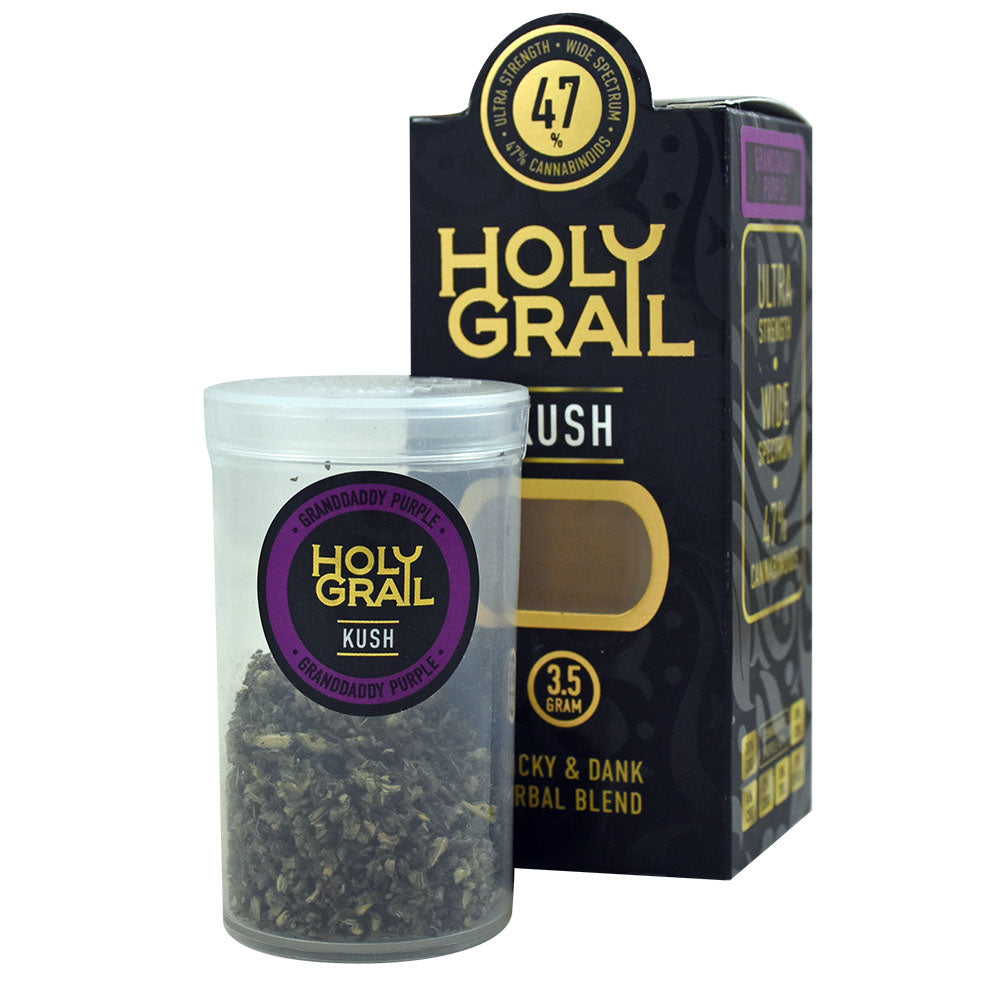Holy Grail Kush Sticky & Dank Herbal Blend Tea Granddaddy Purple