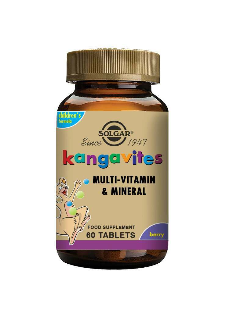 Solgar Kangavites Bouncing Berry Complete Multivitamin and Mineral Formula Chewable Tablets - Pack of 60