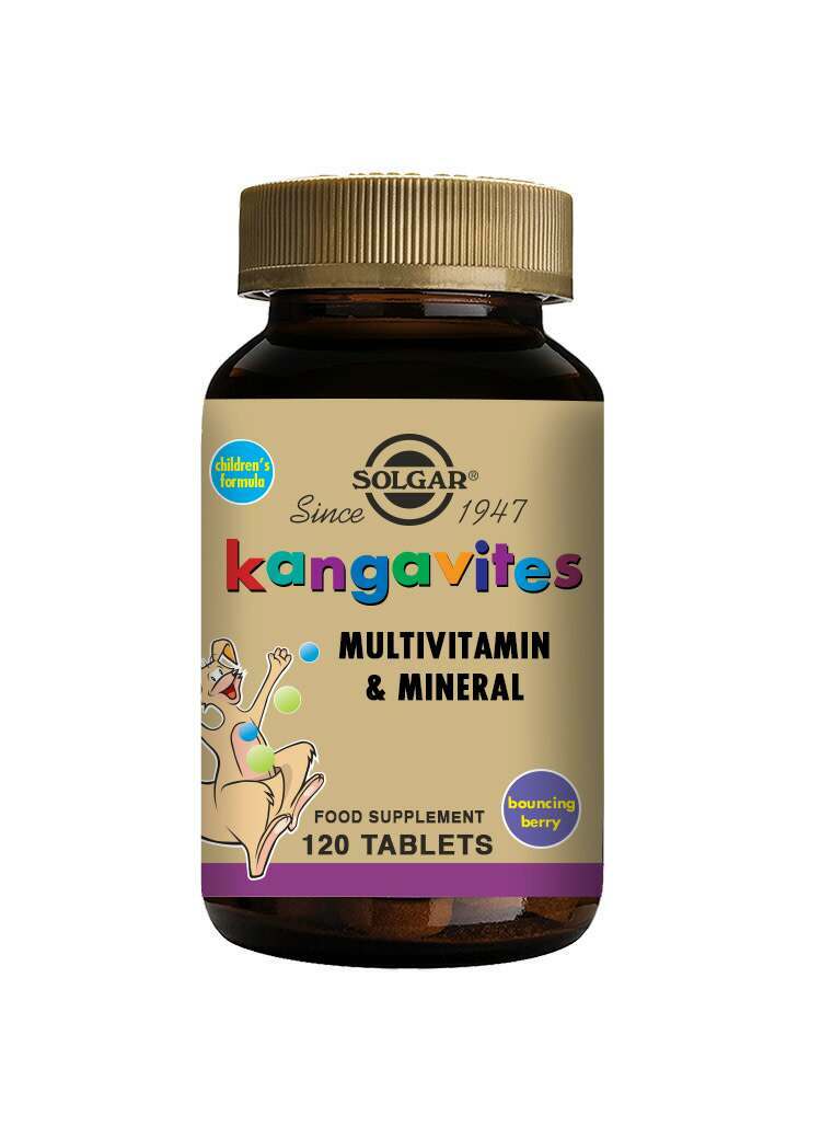 Solgar Kangavites Bouncing Berry Complete Multivitamin and Mineral Formula Chewable 120 Tablets