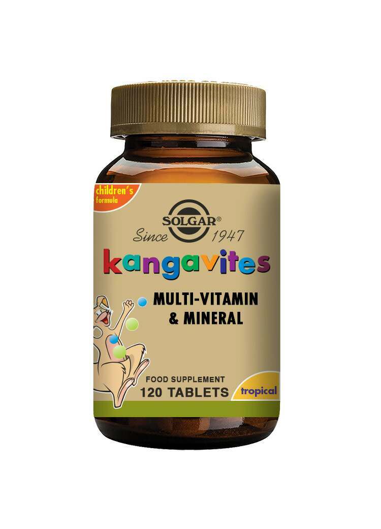 Solgar Kangavites Tropical Punch Complete Multivitamin and Mineral Formula Chewable 120 Tablets