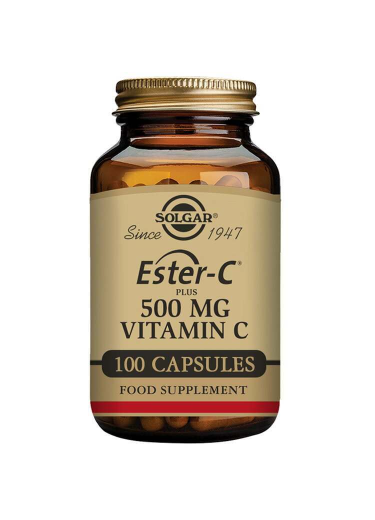 Solgar Ester-C Plus 500 mg Vitamin C Vegetable Capsules - Pack of 100