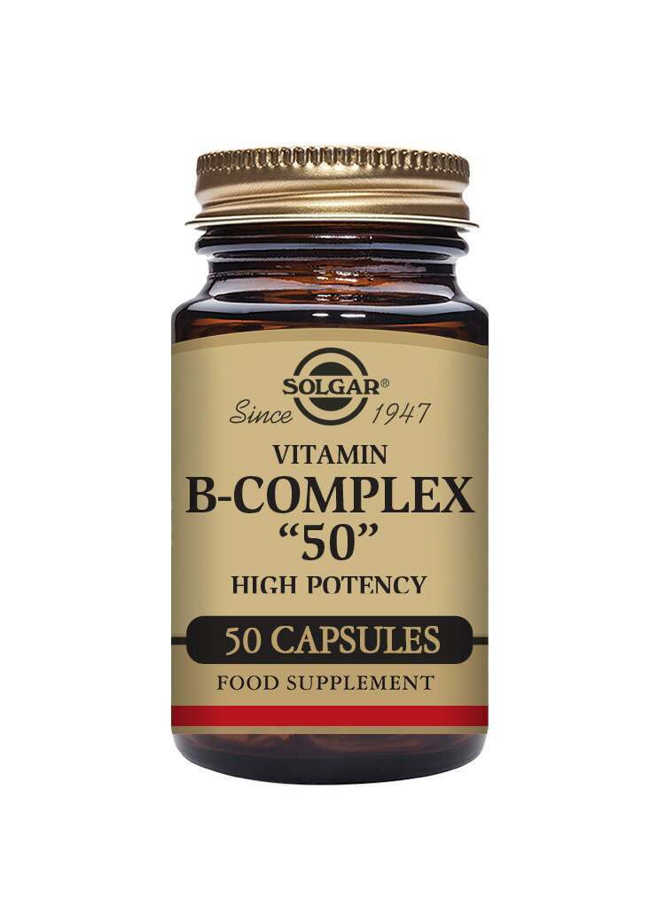 Solgar Vitamin B-Complex ''50'' High Potency Vegetable Capsules - Pack of 50