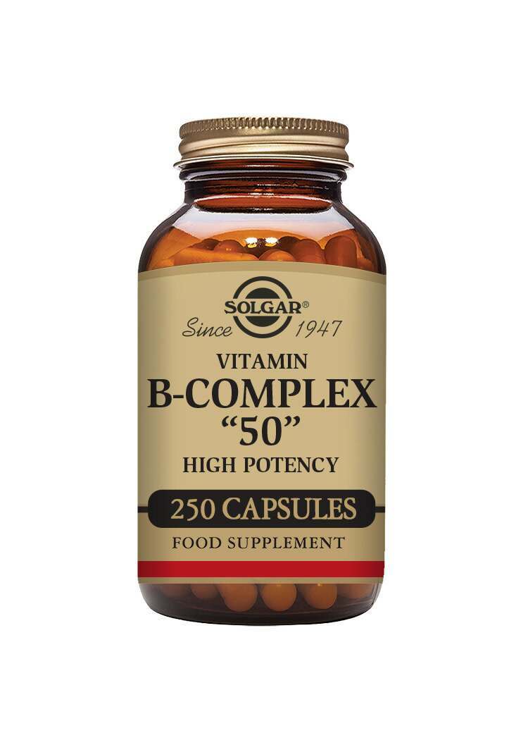 Solgar Vitamin B-Complex ''50'' High Potency Vegetable Capsules - Pack of 250