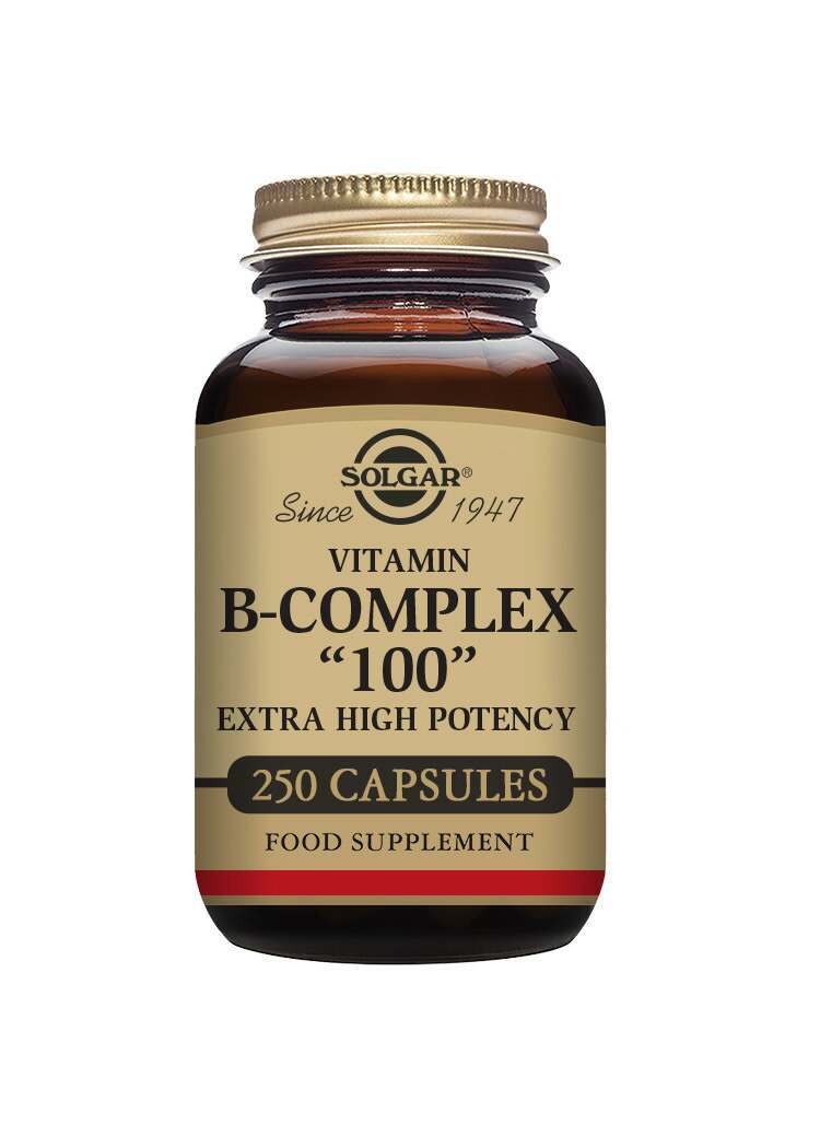 Solgar Vitamin B-Complex "100" Extra High Potency Vegetable Capsules - Pack of 250