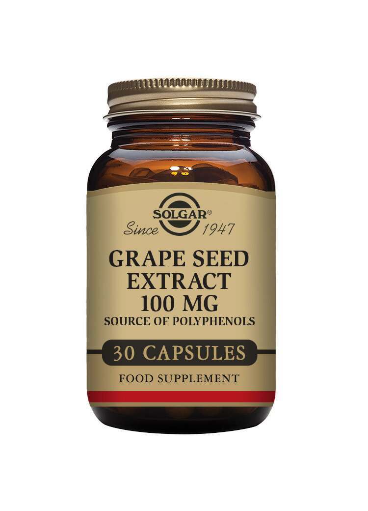 Solgar Grape Seed Extract 100 mg Vegetable Capsules - Pack of 30