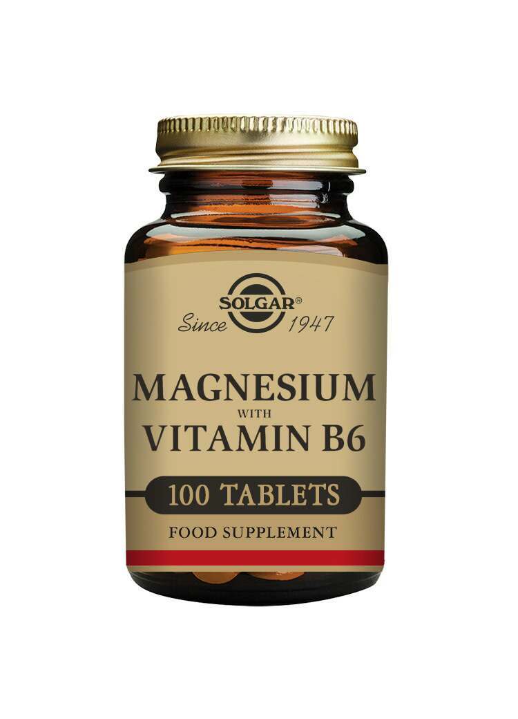Solgar Magnesium with Vitamin B6 Tablets - Pack of 100
