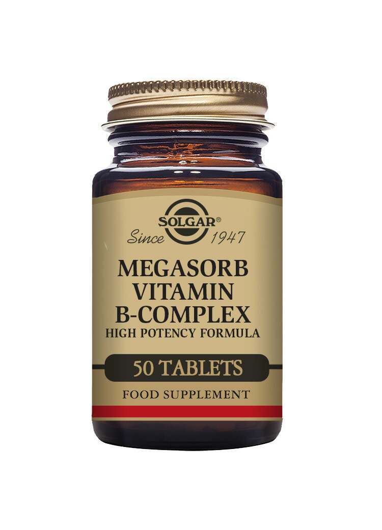 Solgar Megasorb Vitamin B-Complex High Potency Tablets - Pack of 50