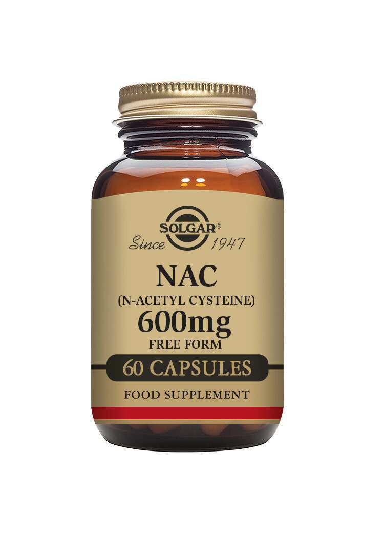 Solgar NAC (N-Acetyl-L-Cysteine) 600 mg Vegetable Capsules - Pack of 60