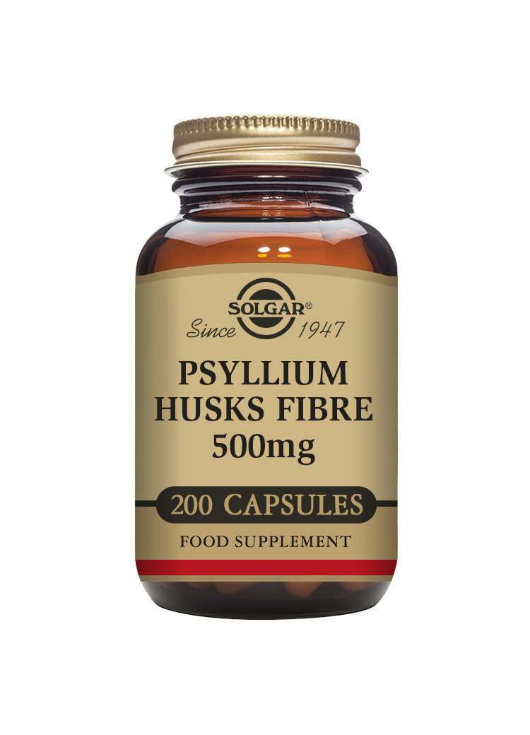 Solgar Psyllium Husks Fibre 500 mg Vegetable Capsules - Pack of 200