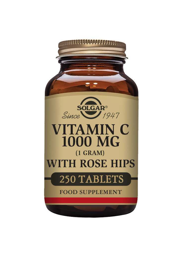 Solgar Vitamin C 1000 mg with Rose Hips Tablets - Pack of 250
