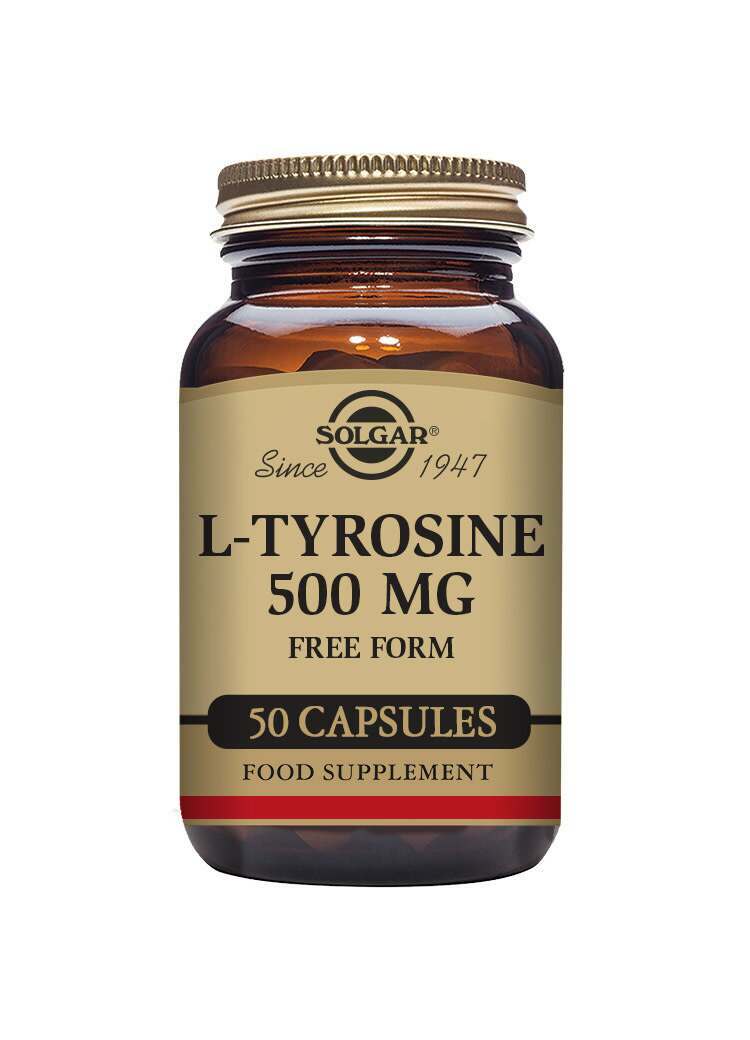 Solgar L-Tyrosine 500 mg Vegetable 50 Capsules
