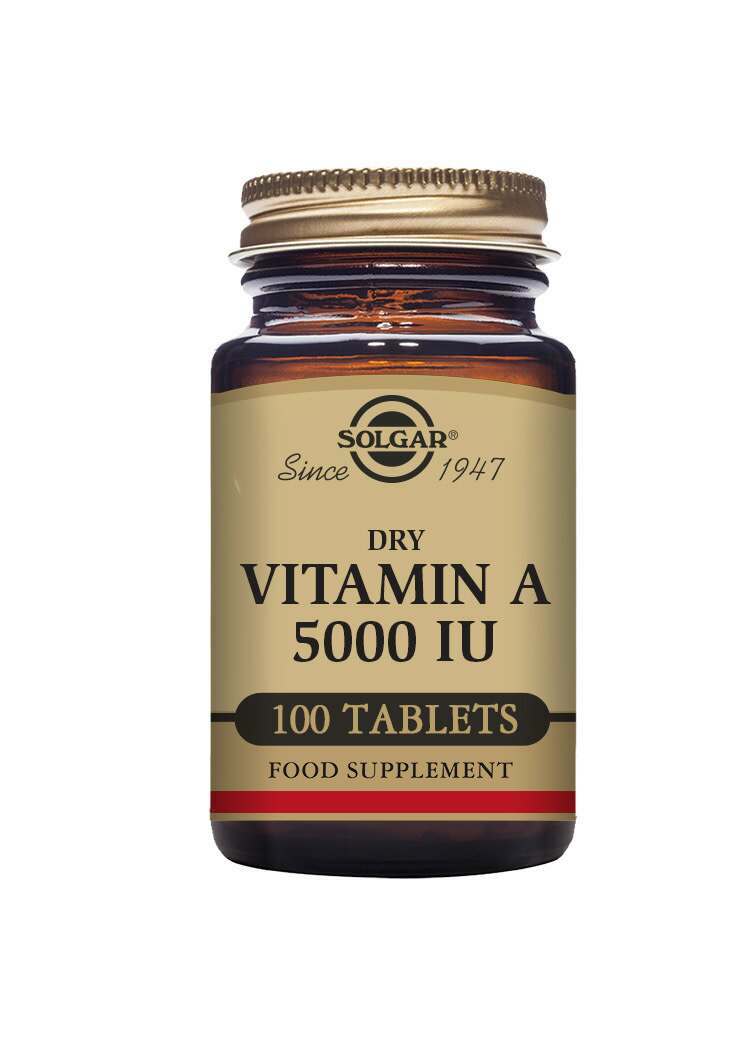 Solgar Dry Vitamin A 5000 IU 100 Tablets