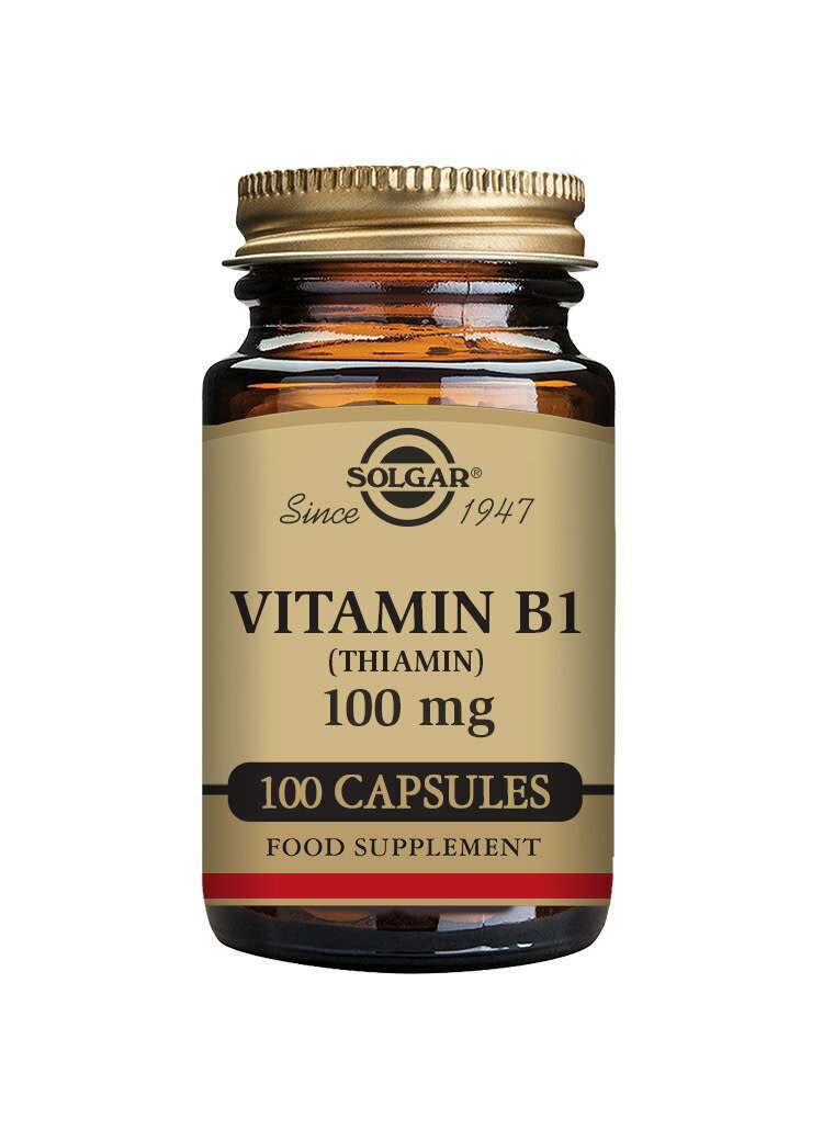 Solgar Vitamin B1 (Thiamin) 100 mg Vegetable 100 Capsules