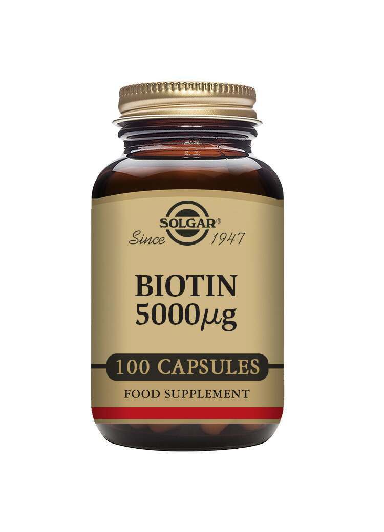 Solgar Biotin 5000 Î¼g Vegetable 100 Capsules
