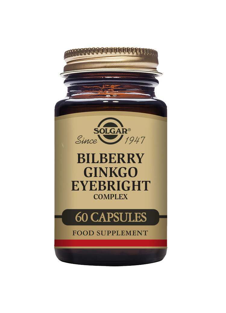 Solgar Bilberry Ginkgo Eyebright Complex Vegetable 60 Capsules