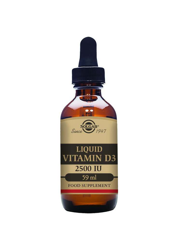 Solgar Liquid Vitamin D3 2500 IU (62.5 Âµg) - Natural Orange Flavour - 59ml
