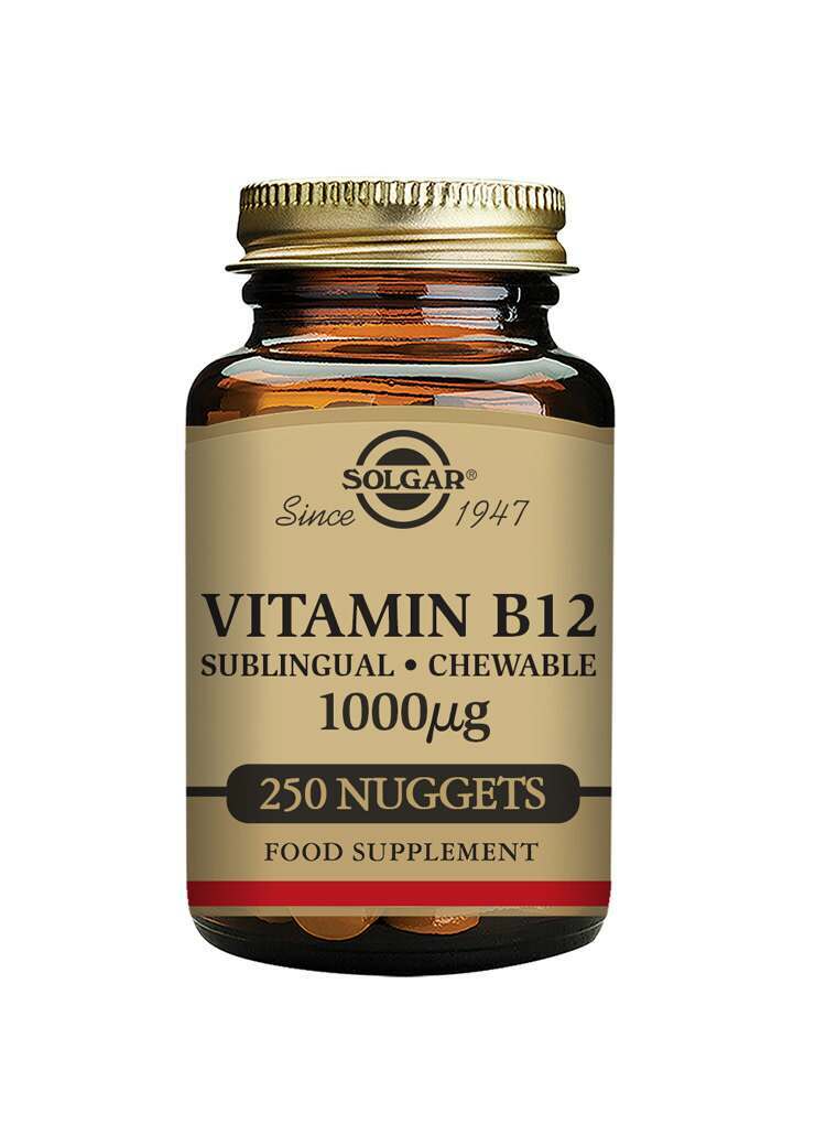 Solgar Vitamin B12 1000 Âµg Sublingual - Chewable Nuggets - Pack of 250