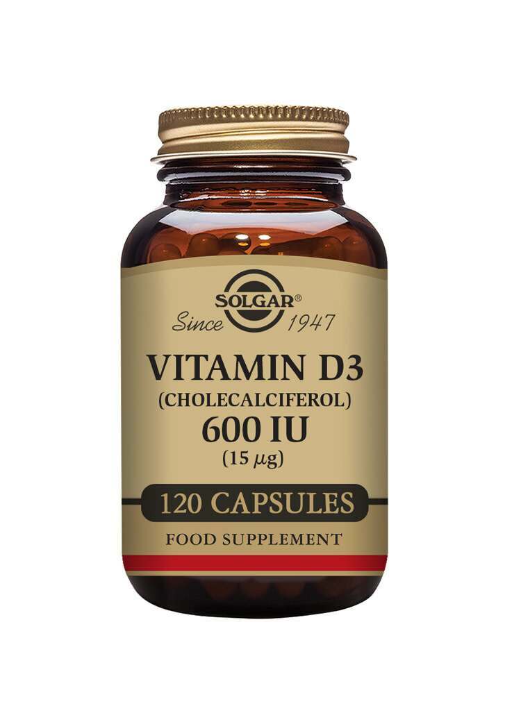 Solgar Vitamin D3 (Cholecalciferol) 600 IU (15 Âµg) Vegetable 120 Capsules