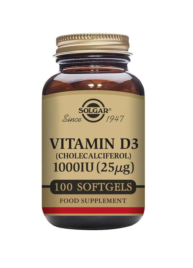 Solgar Vitamin D3 1000 IU (25 Âµg) 100 Softgels