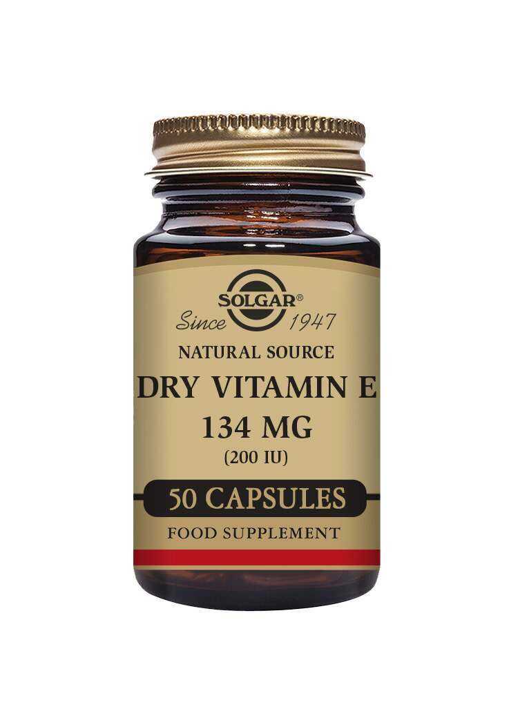 Solgar Natural Source Dry Vitamin E 134 mg (200 IU) Vegetable 50 Capsules