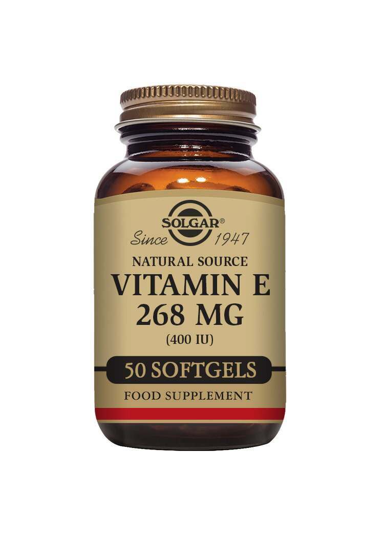 Solgar Natural Source Vitamin E 268 mg (400 IU) Vegetable 50 Softgels