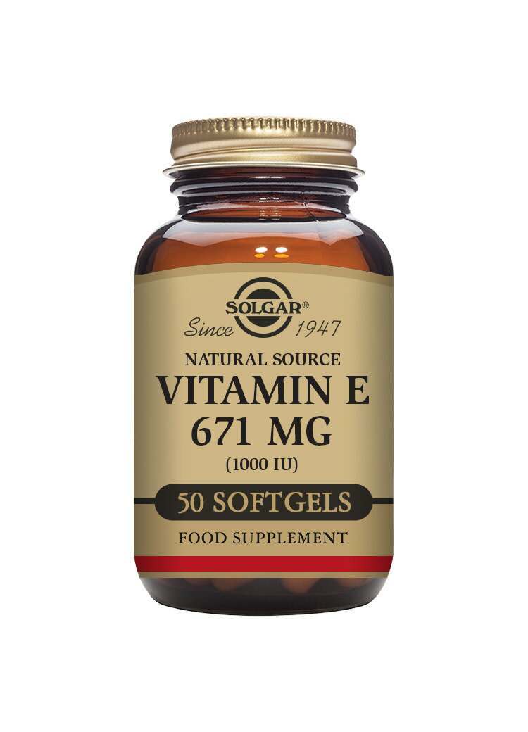 Solgar Natural Source Vitamin E 671 mg (1000 IU) Softgels - Pack of 50