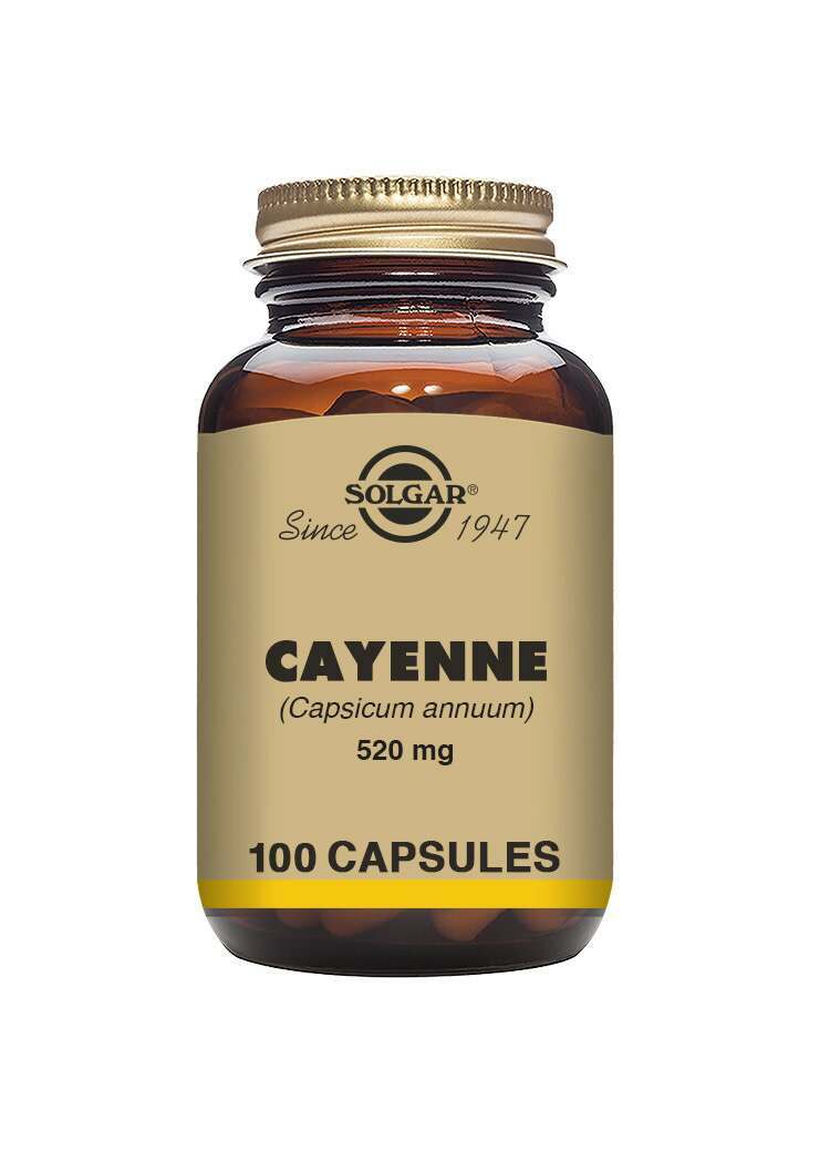 Solgar Cayenne 520 mg Vegetable 100 Capsules
