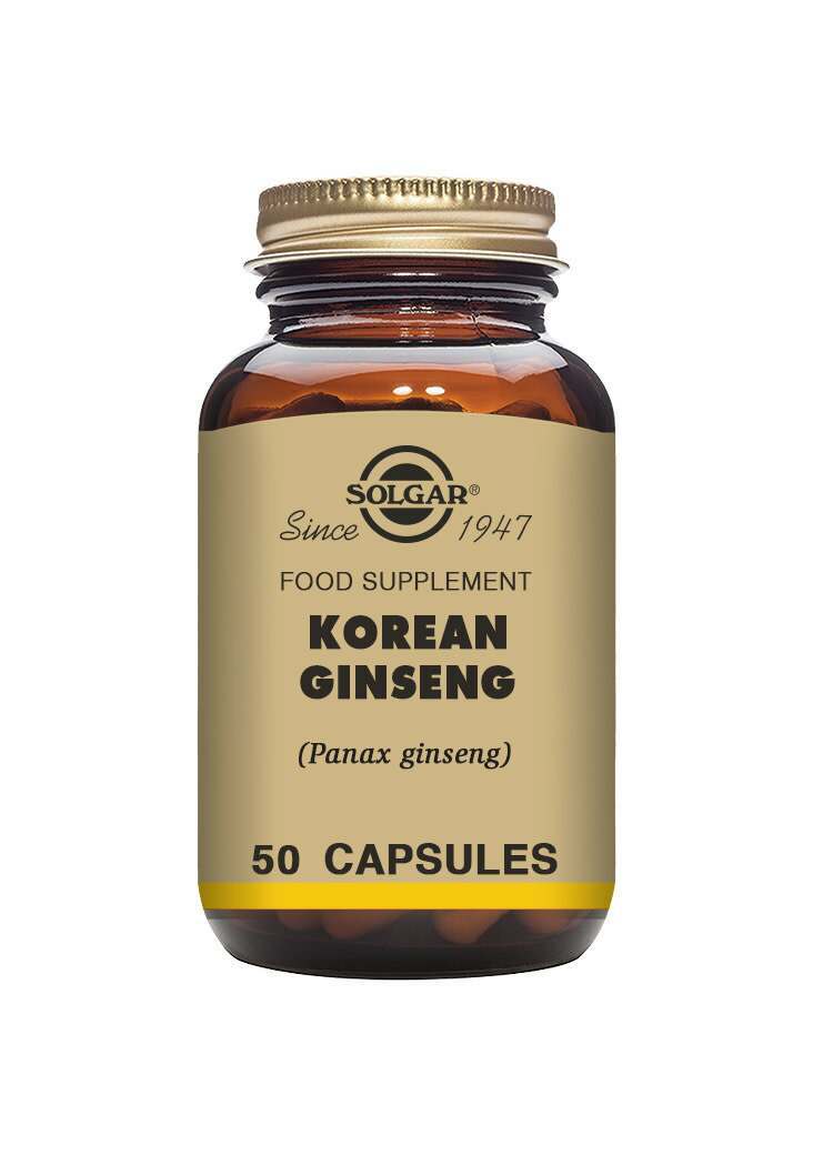 Solgar Korean Ginseng Vegetable Capsules - Pack of 50