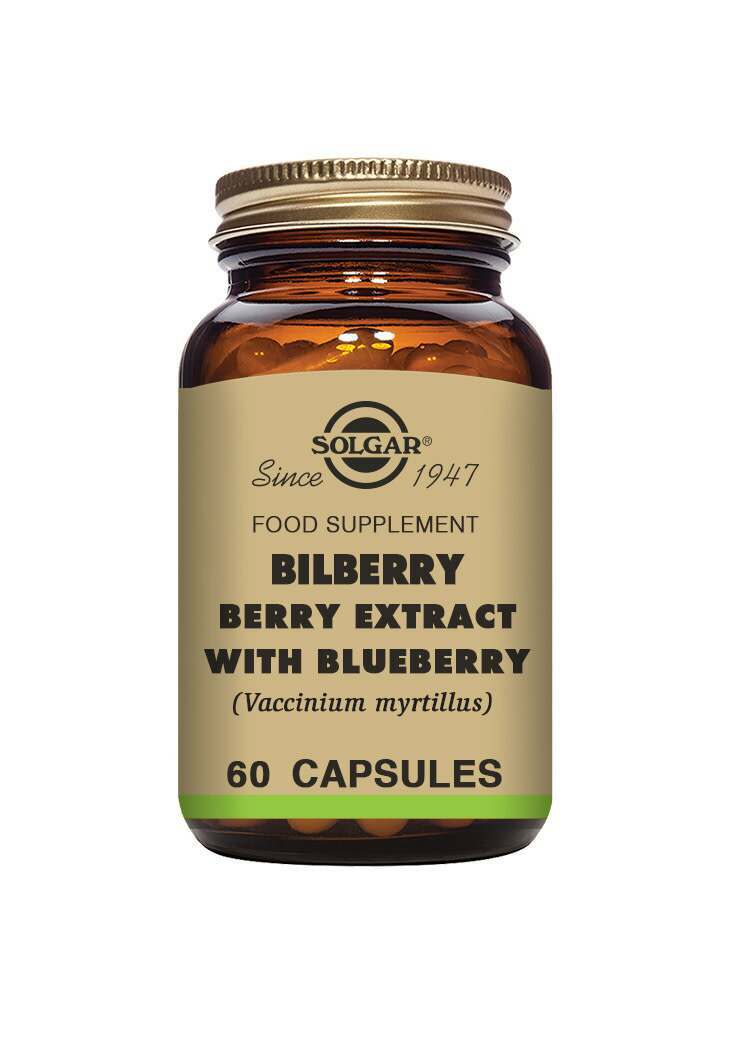 Solgar Bilberry Berry Extract with Blueberry Vegetable Capsules - Pack of 60