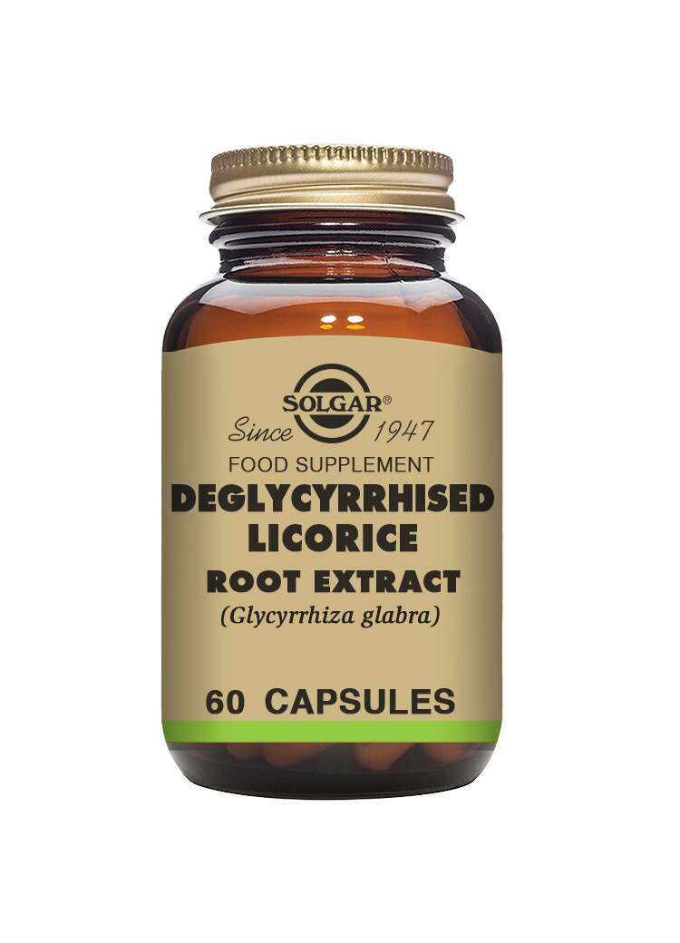 Solgar Deglycyrrhised Licorice Root Extract Vegetable Capsules - Pack of 60