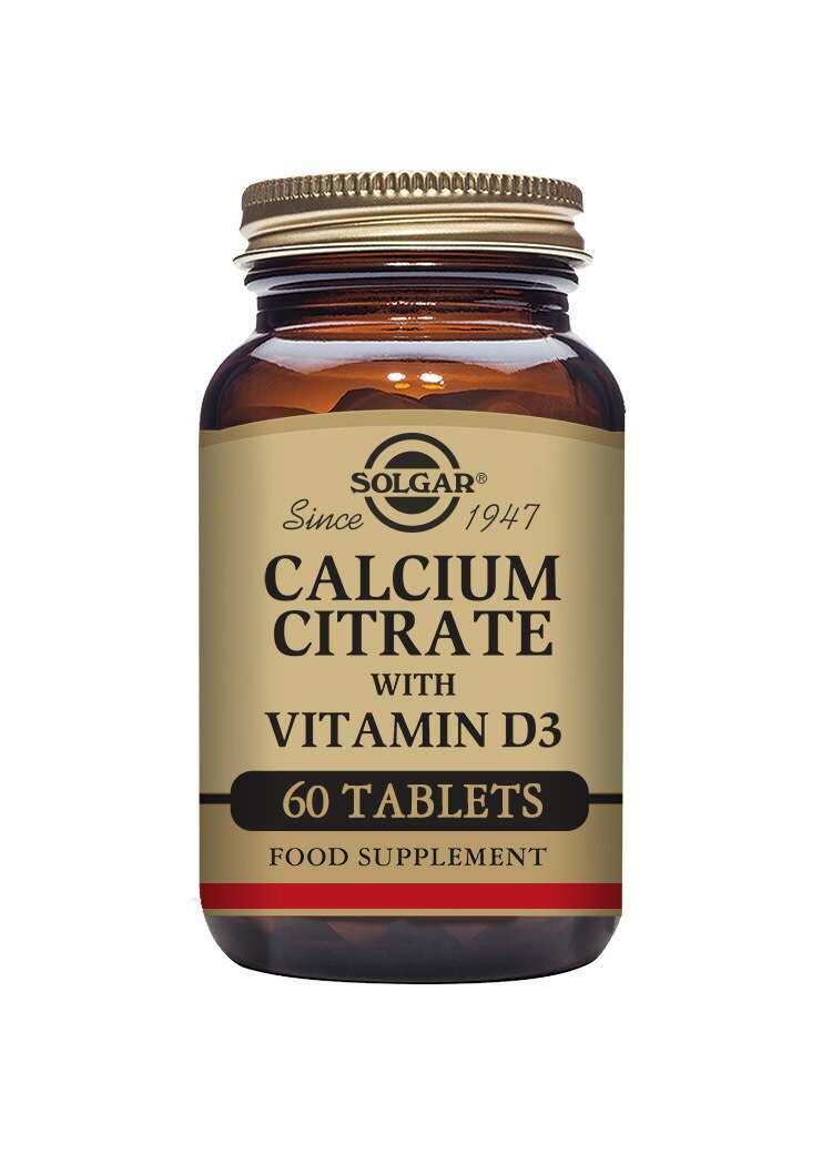 Solgar Calcium Citrate with Vitamin D3 Tablets - Pack of 60