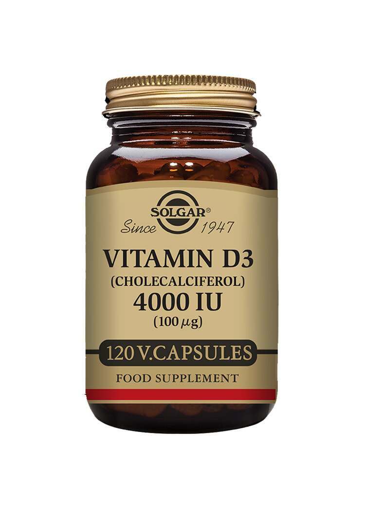 Solgar Vitamin D3 (Cholecalciferol) 4000 IU (100 Âµg) 120 Vegetable Capsules