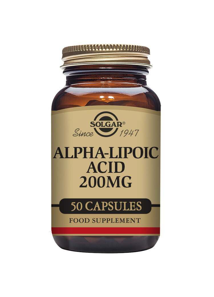 Solgar Alpha-Lipoic Acid 200 mg Vegetable Capsules - Pack of 50