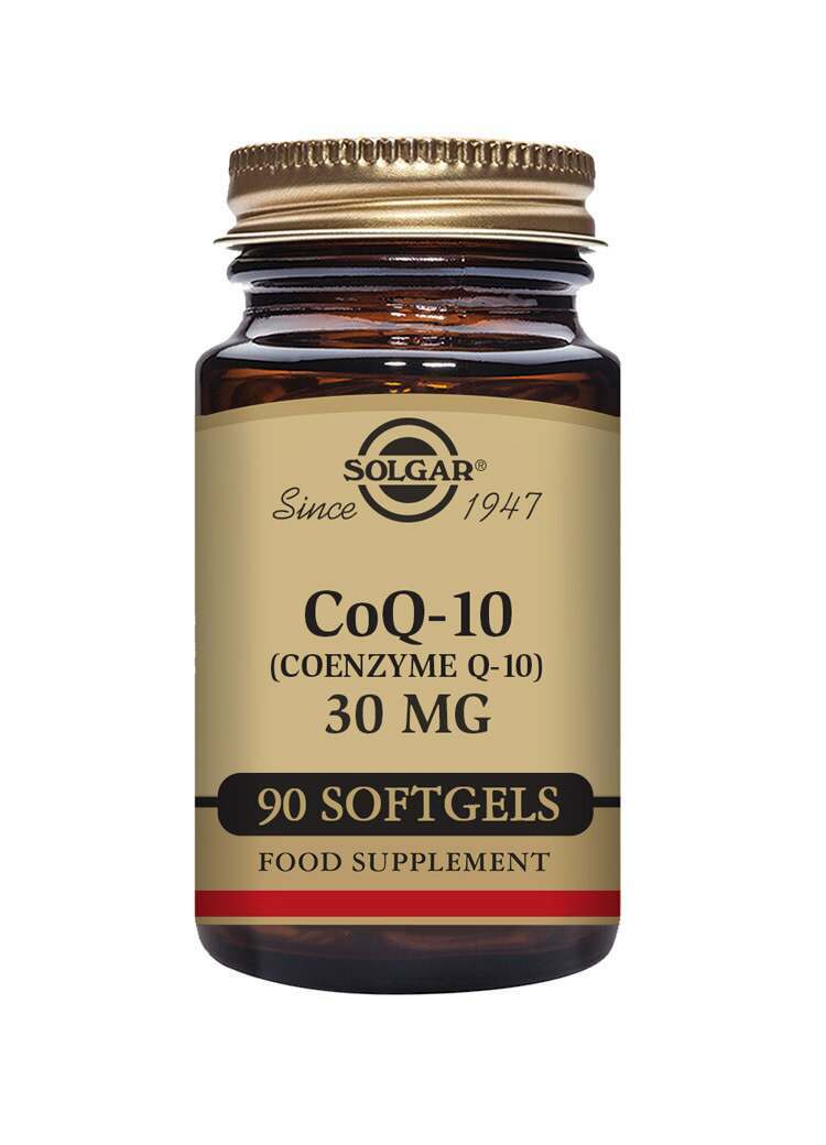 Solgar CoQ-10 (Coenzyme Q-10) 30 mg Vegetable Capsules - Pack of 90