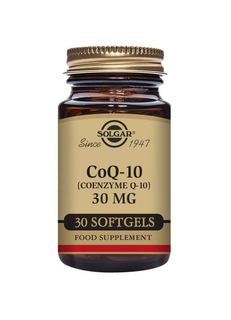 Solgar CoQ-10 (Coenzyme Q-10) 30 mg Softgels - Pack of 30