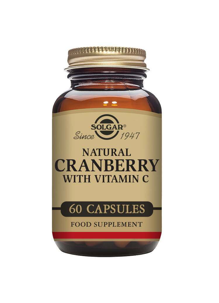 Solgar Natural Cranberry with Vitamin C Vegetable 60 Capsules