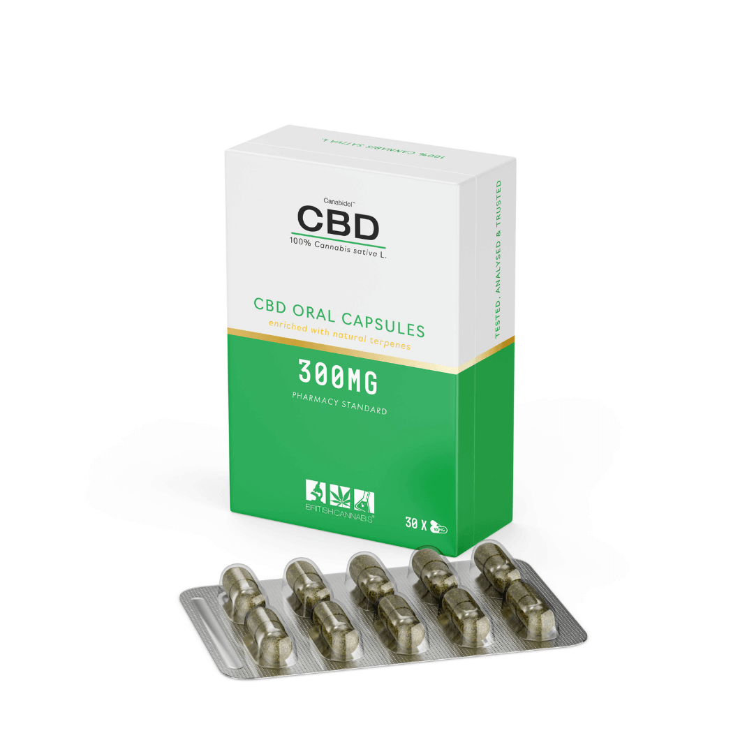 CBD by British Cannabis - Cannabis Supplement (30 capsules) 300mg