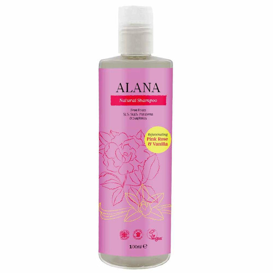 Rose & Vanillla Natural Shampoo 100ml Convenience/Travel Bottle