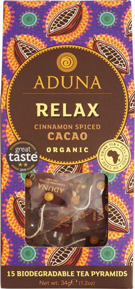 Aduna Relax Super-Tea - Cinnamon Spiced Cacao (15 Pyramids)