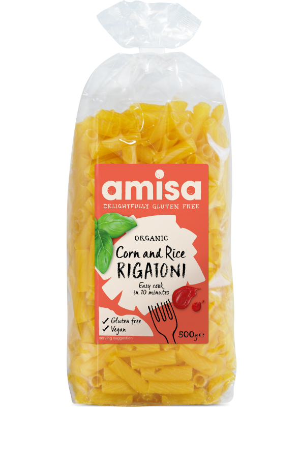 Amisa Organic Gluten Free Corn & Rice Rigatoni 500g